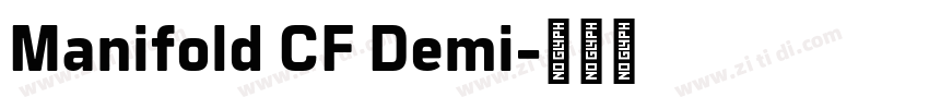 Manifold CF Demi字体转换